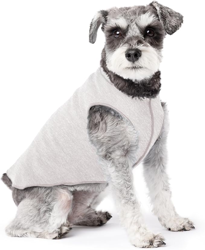 Goldpaw Dog Sun Shirt with UV Protection - Lightweight, Cooling Sun Protection Clothing for Dogs - Reduce Heat Absorption - Pet Clothes Made in the USA - Machine Washable - Size 10 - Pebble Grey