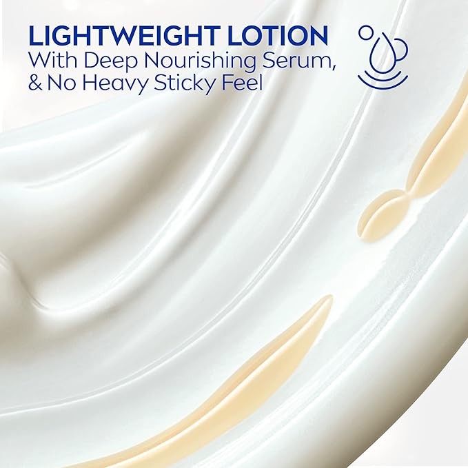 NIVEA Shea Nourish Body Lotion for Dry Skin with Hyaluronic Acid, Shea Butter and Deep Nourishing Serum, 48-Hour Body Moisturizer, 16.9 Fl Oz Pump Bottle (Pack of 2)
