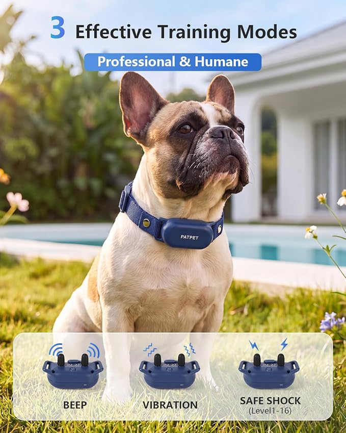 PATPET Dog Shock Collar with Remote Control - 4000FT Safe Training Collar