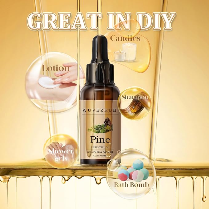 Pine Essential Oil 30ML - 100% Pure and Natural Oils for Aromatherapy Diffuser - 1 Fl Oz/Pine