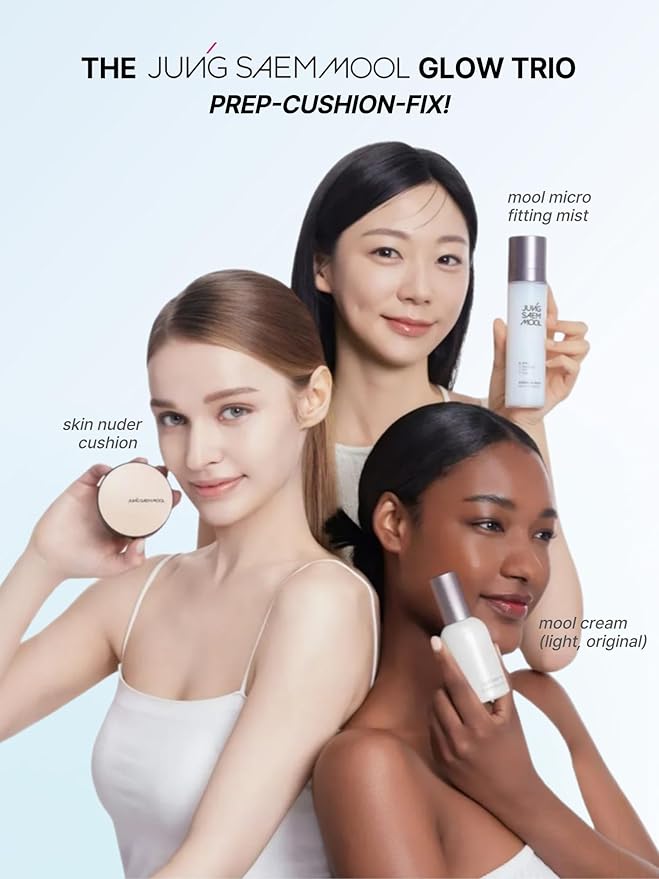 JUNG SAEM MOOL Essential Skin Nuder Cushion Refill | Natural Finish, Buildable Coverage Cushion Foundation by Korean Makeup Artist (Refill Only, 0.49 Fl Oz, SPF 50), 19 Light