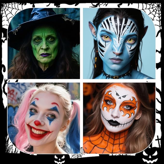 Red Washable Face Paint 70ml , Water-Based Cream Body Paint for Devil, Spider-Man Joker Looks, Non-Toxic Full Coverage Face Body Paint for Halloween SFX Cosplay Makeup ,Costume Events,Party