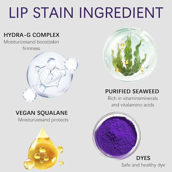 QueenDiary lip stain peel off lip gloss all day long lasting Waterproof and Transferproof lip tint - matte finish peel off lip liner (03#Confident)