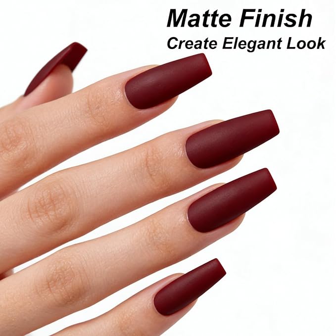 YTD Likomey Burgundy Red Gel Nail Polish,15ml Salon Home DIY Manicure and Pedicure Dark Cherry Red Fall Winter Soak Off UV Color Varnish,CS018