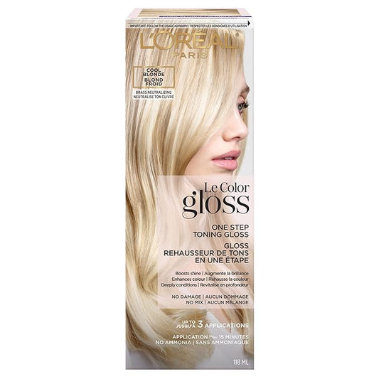 L’Oreal Paris Le Color One Step Hair Toning Gloss, Cool Blonde, 4 Ounce