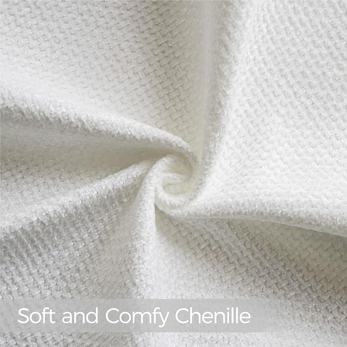 a moment Christmas White Chenille Throw Pillow Covers 18x18 Inch Pack of 2 Modern Decorative Throw Pillow Covers Farmhouse Cross Covers Home Decor for Sofa Bedroom Living Room