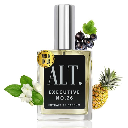ALT. FRAGRANCES Executive No. 26 - Inspired by Creed Aventus for Men, Extrait de Parfum, Long Lasting Woody Fruity Perfume for Men with Bergamot, Pineapple & Oakmoss, 60ml