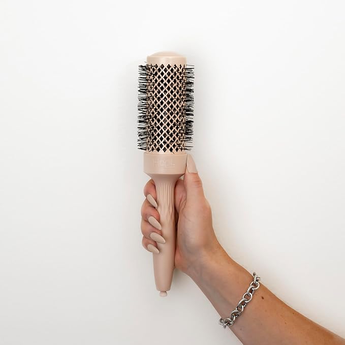 Cricket Hapi High Heat Harmony Thermal Brush - 1.75" Ceramic Barrel, Round Brush for Heat Styling with Hair Dryer, Mood-Friendly - Beige