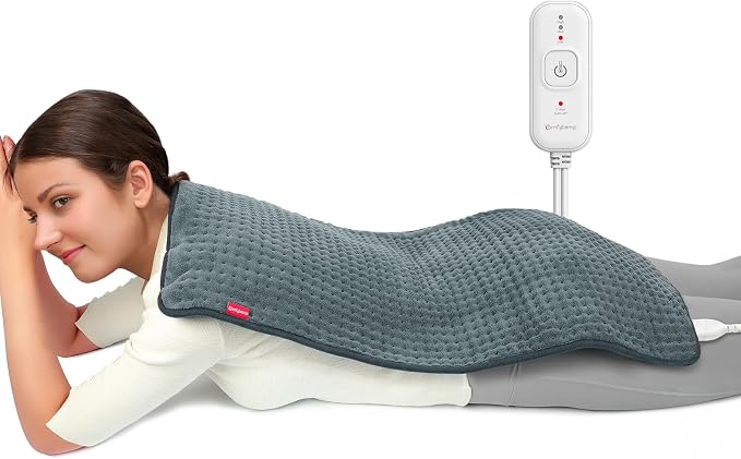 Comfytemp Extra Large Heating Pad for Back & Period, 33"x17" Electric Throw | Heated Pads for Neck/Shoulder/Leg, Birthday Day Gifts for Mom Dad Women Men, FSA Eligible HSA, Machine Washable, 2H Auto-Off