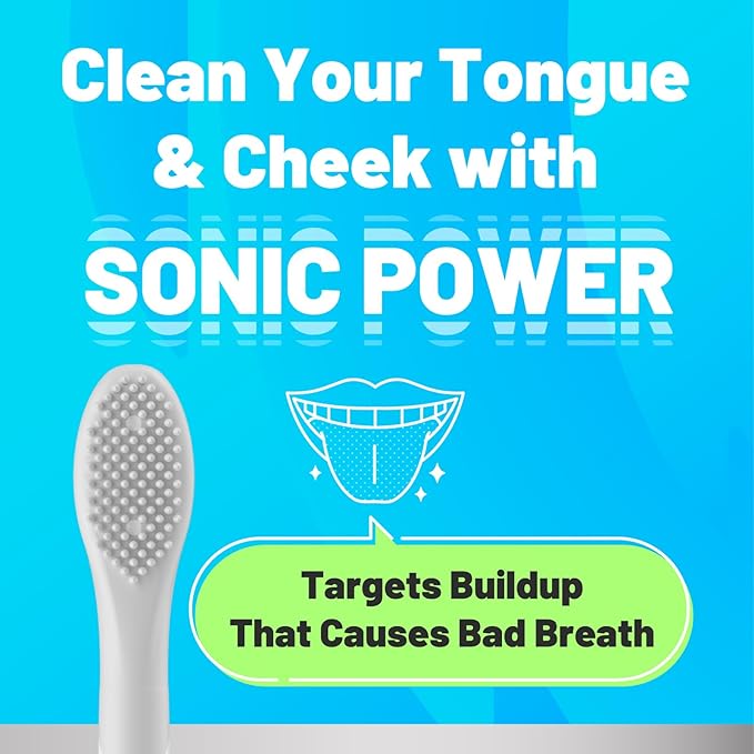 Oralica - Japanese Brand Whitening Replacement Toothbrush Heads, Compatible with Philips Sonicare Click-on Handles, 10 Pack, Medium, with Tongue Cleaner (CA668, White)
