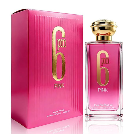 A CENTER 6pm Pink Women's Cologne-Style Perfume | 100ml Soft Floral Eau de Parfum | Gentle Musk & Woody Scent Gift for Her