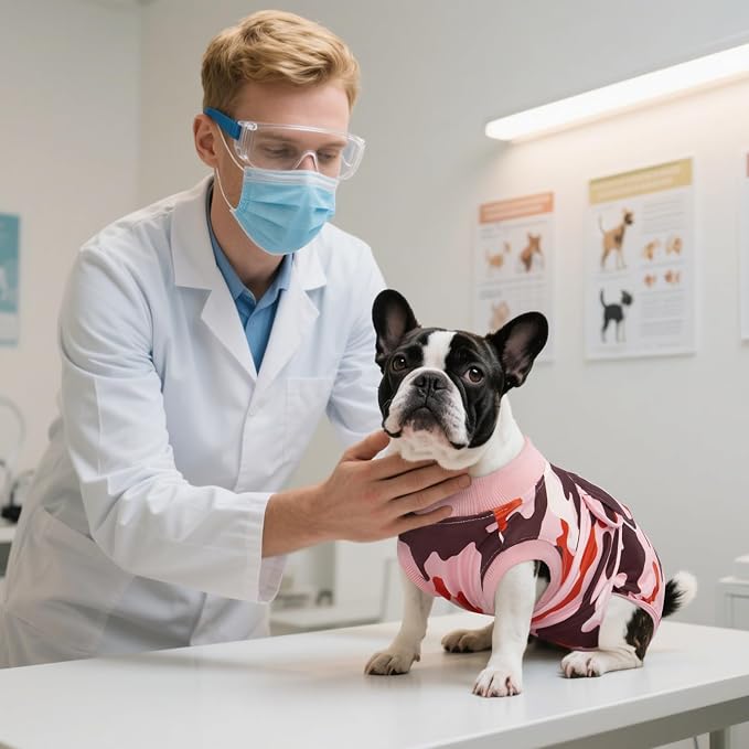 Kuoser Recovery Suit for Dogs Cats, Soft Dog Surgery Suit Female Male Spay | Professional Dog Onesie for Surgery, Substitute E-Collar & Cone, Prevent Licking Dog surgical suit Pet Neuter Suit