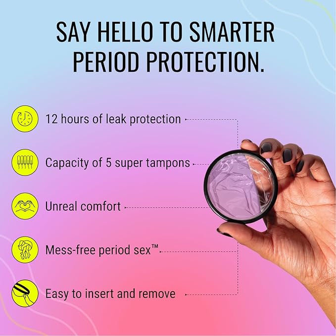 Flex Menstrual Discs | Disposable Period Discs | Reduce Cramps & Dryness | Beginner-Friendly Tampon Alternative | Capacity of 5 Super Tampons | Made in Canada | 3-Pack (36 Total Count)