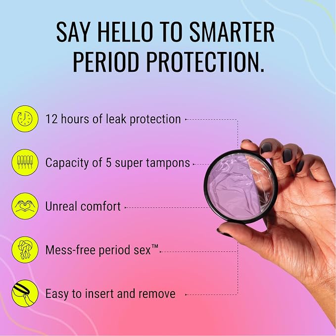 Flex Menstrual Discs | Disposable Period Discs | Reduce Cramps & Dryness | Beginner-Friendly Tampon Alternative | Capacity of 5 Super Tampons (24 Count)