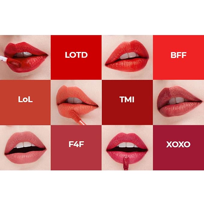 bom OMG Matte Lip Lacquer #F4F Waterproof Long Wearing Coral Liquid Lipstick, Matte Finish, Full Coverage 0.14 oz