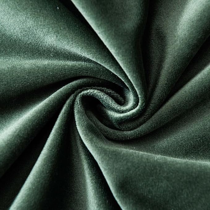 Army Green 26x26 Decorative Velvet Euro Throw Pillow Covers Case Set of 2 | JUSPURBET Cozy Soft Couch Covers with Invisible Zipper for Modern Couch Sofa Bed Living Room Bedroom Home Decor Christmas