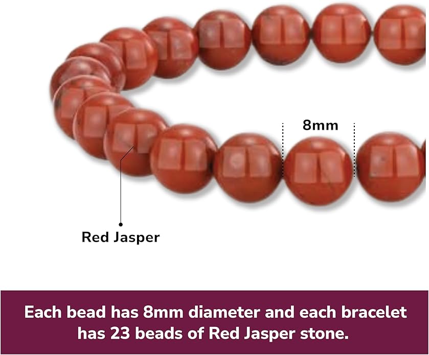 Crystal Vibe 8mm Beaded Bracelets For Women Men - Healing Crystal Bracelet - Adjustable Size