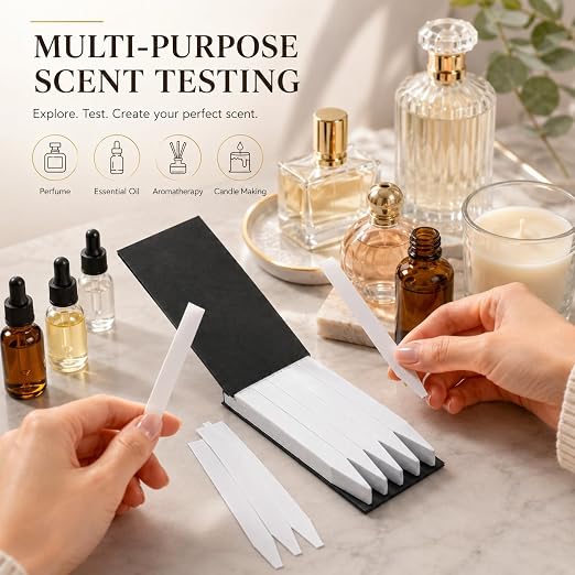 Perfume Strips Perfume Test Paper Fragrance blotter Strips Scent Test Strips are Designed for the Detection of Aromatherapy Oils, perfumes, Essential Oils, etc. -200pcs