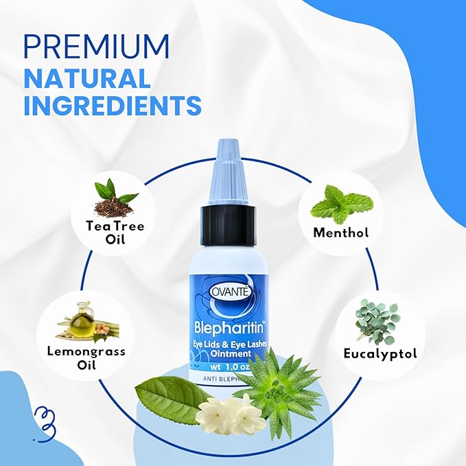 Blepharitin - Blepharitis Serum for EyeLids and Eyelashes Prone to Blepharitis, Ocular Rosacea, Demodex 1 OZ