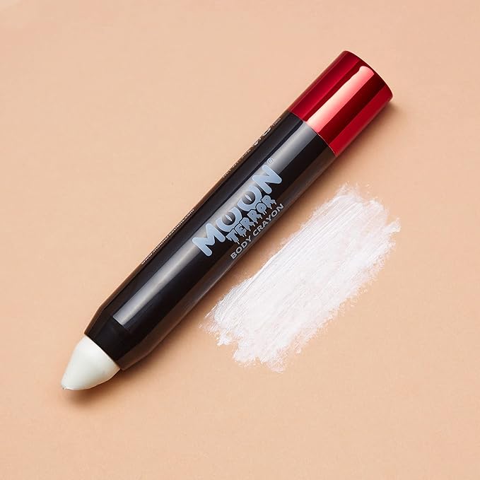 Halloween Face Paint Stick Body Crayon by Moon Terror, SFX Make up - Wicked White - Special Effects Make up - 0.12oz