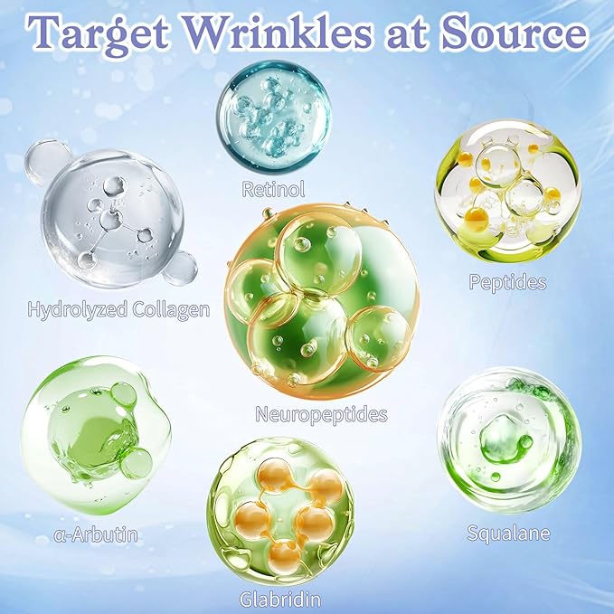 Retinol, Peptides Neck Firming Cream - Ultimate Tightening and Lifting for Crepey Skin, All-Over Body Treatment, Safe for Sensitive Face Moisturizer