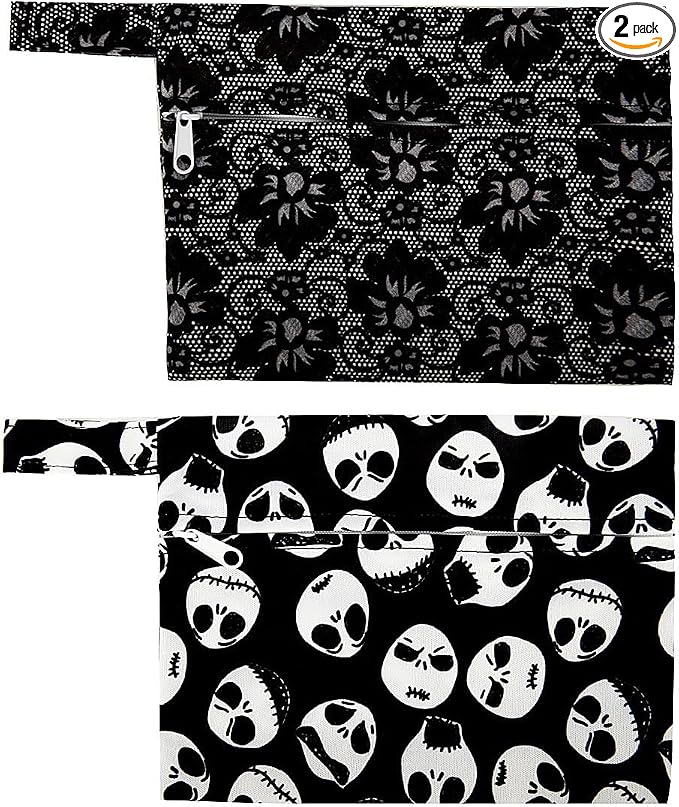 2 Pieces Reusable Mini wet bag for Mama Cloth Menstrual Pads/Breast Pads,7x5.5 Inch(2MN3)