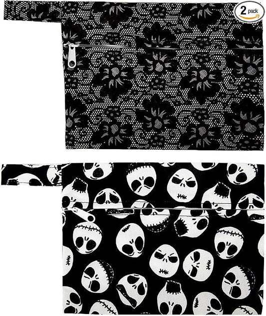 2 Pieces Reusable Mini wet bag for Mama Cloth Menstrual Pads/Breast Pads,7x5.5 Inch(2MN3)