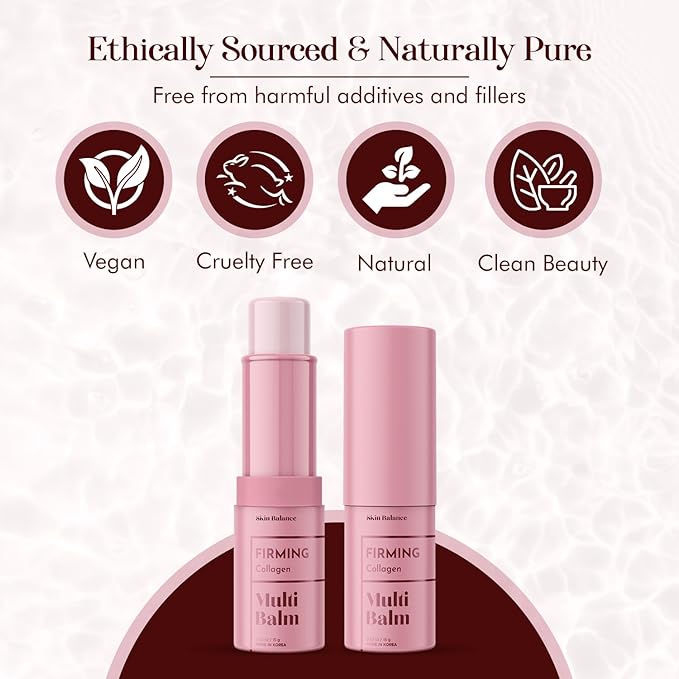 Collagen Multi-Balm - Dermatologist Tested, Anti-Aging, Korean Skin Care - Hydrates & Firms, Reduces Puffiness & Dark Circles, Clean Beauty, Vegan, 95% Natural, Cruelty-Free
