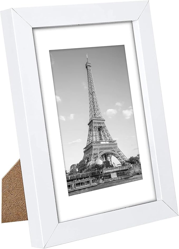 upsimples 5x7 Picture Frame Set of 10, Display Pictures 4x6 with Mat or 5x7 Without, Multi Photo Frames Collage for Wall or Tabletop Display, White | Fit 4x6 and 5 x 7 Photos, Wall or Tabletop Display, For Gallery Hallway Living Room, For Christmas Mot...