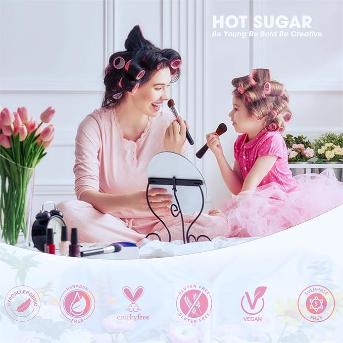 Hot Sugar Makeup Kit for Teens with Unicorn Train Case, Portable Beginner Makeup Gift Set, Makeup Beauty Kit for Girls