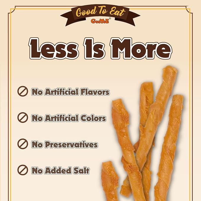 Gootoe Turkey Tendons, Dog Treats for Small Breeds, Twists (S), 10 Counts