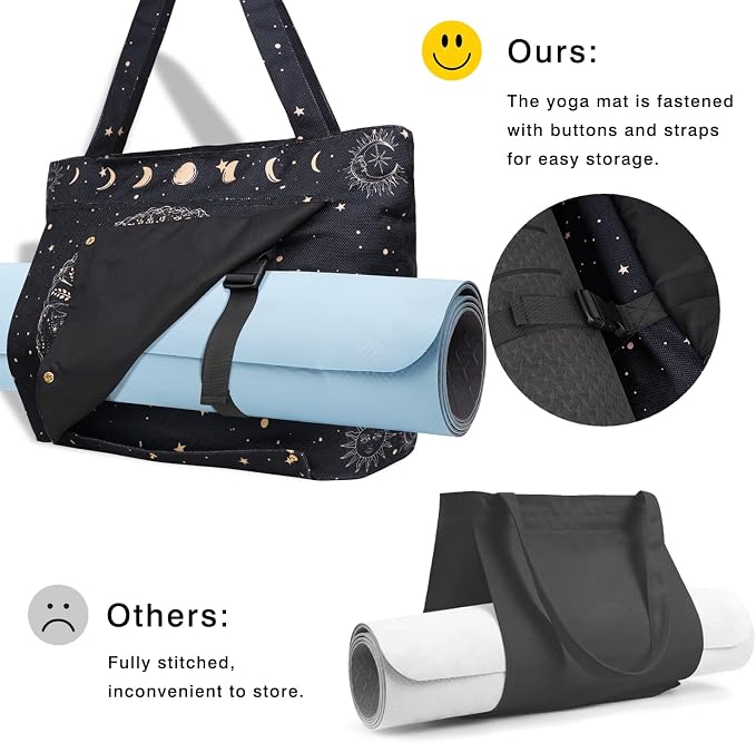 Yoga Mat Bag Yoga Bags and Carriers Fits All Your Stuff Yoga Tote Bag with Zipper Pocket Yoga Mat Carrier Pilates Bag Take in Out Mat Easily