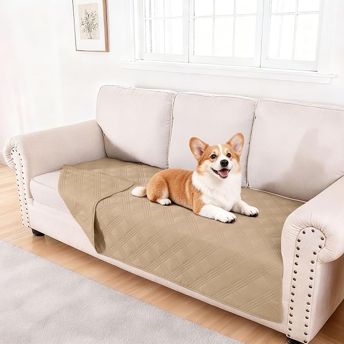 Waterproof Reversible Dog Blanket, Soft Couch Cover for Dogs Washable | Dual-Sided Waterproof Pet Bed Blanket, Resist Stains Spills & Pet Hair, Practical Furniture Protector For Pets, Size 40"x70"