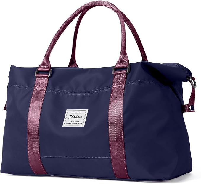 Travel Duffel Bag, Carry On Overnight Weekender Bags for Women | Travel Bag with Wet Pocket & Trolley Sleeve, For Spirit Airlines 18x14x8 Personal Item Bag