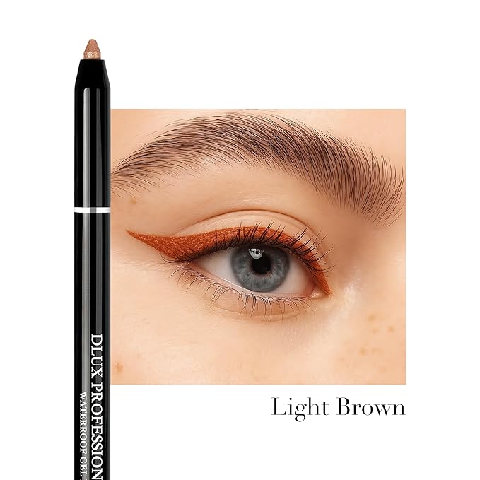 DLUX PROFESSIONAL Gel Eyeliner - 4g Stick Eye liner, Waterproof Pencil Gel Liner, Smooth Cream Eye shadow, Smudge-Free, Long-Lasting, Intense Colours, Easy To Use Korean Cosmetic