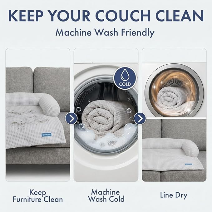 Spark Paws Cooling Couch Cover Dog Bed, Furniture Protector Mat | Non-Toxic Washable Pet Cooling Pad for Large, Medium and Small Dogs