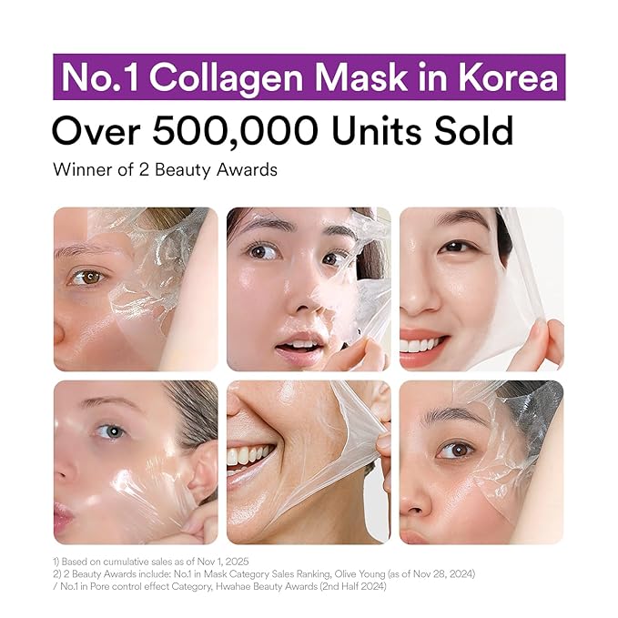 Collagen Wrapping Peel Off Facial Cream Mask with Jelly Brush, For Elasticity, Hydrating, Hydrolyzed Collagen & Peptide, Glass Skin, Korean Skincare, 2.73 Fl Oz