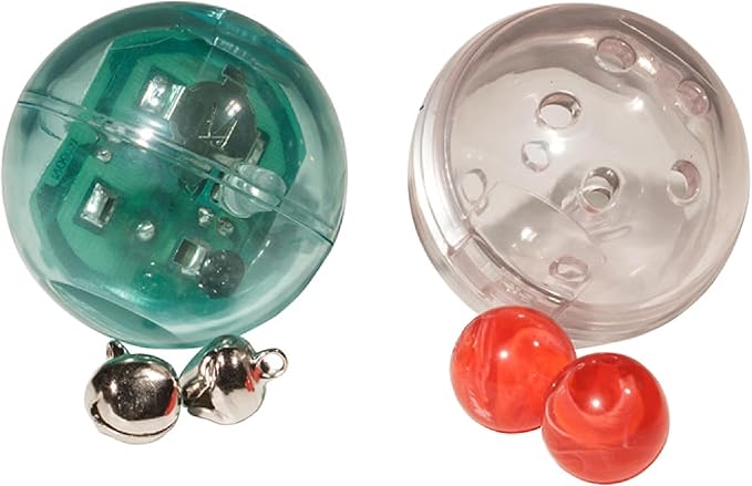 Coastal Pet Turbo Assorted Ball Pack - Cat Treat Ball - Customizable Cat Toy - Pairs with Turbo Scratcher, Mega Turbo and Star Chaser - Assorted (2 Pack)