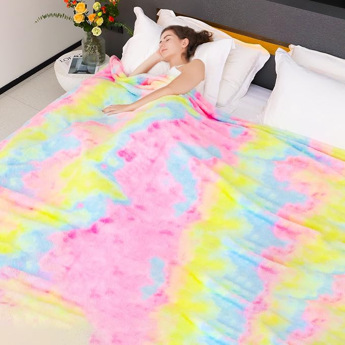 MUGD Lightweight Blanket Fleece Big Blanket Fuzzy Throw Blanket for Bed Queen Size