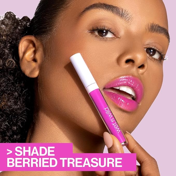 wet n wild MegaSlicks Lip Gloss, Ultra-Glossy, Vitamin-E Enriched, Ultra-Gloss High Shine Moisturizing, Cruelty-Free & Vegan - Nude Mood
