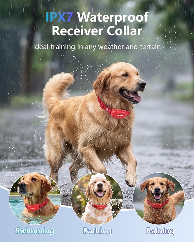 PATPET Dog Shock Collar with Remote Control - 4000FT Safe Training Collar