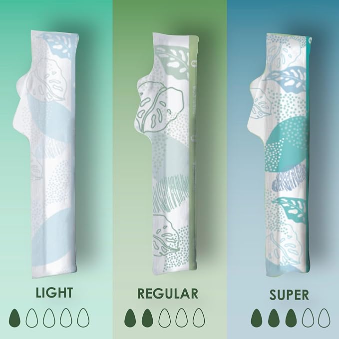 L. Cotton Tampons Regular/Super Absorbency Multipack, Free from Chlorine Bleaching, Pesticides, Fragrances, or Dyes, 42 Count x 2 Packs (84 Count Total)
