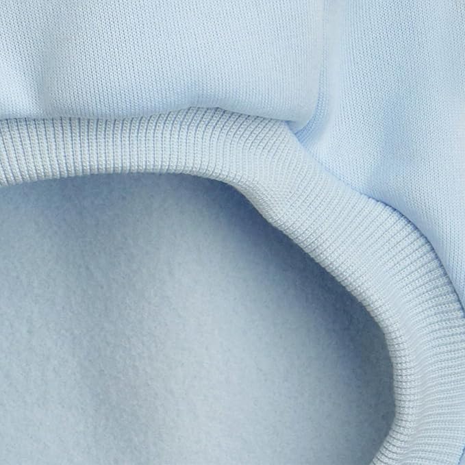 Puppy Sweater for Small Dogs Winter Pullover, Light Blue XS | Elastic Cuffs Pet Clothes, Holiday Party Matching, Fall Winter Daily Outfit, Soft Breathable Machine Washable Sweatshirt