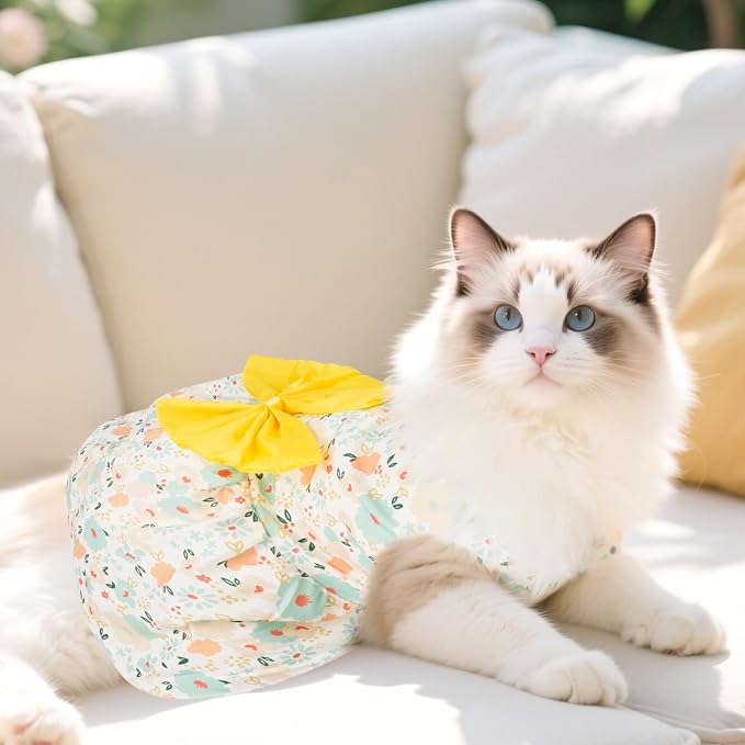 choyaxo 4pcs Cute Dog Dress Pet Dress Puppy Skirt Summer Pet Clothes for Puppy Small Cats