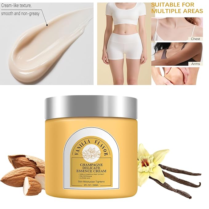 Champagne Beauty Lift Firming Body Cream, Lift Firming Hydrating Cream For Nourishes Moisturising Skin .(Vanilla)