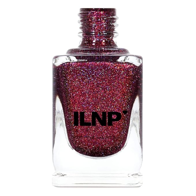 ILNP Rogue - Glowing Crimson Holographic Nail Polish
