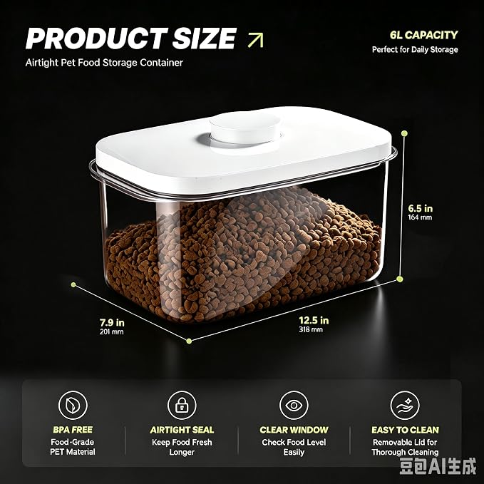 LivLab Mker 10lbs Dog Food Storage Containers With Lids & Cup