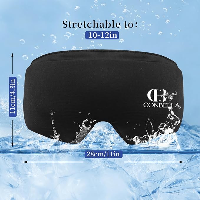 Cooling Eye Mask for Puffy Eyes, Gel Eye Mask, Cold Compress for Puffiness, Migraines, Headache, Dark Circles, Reusable, Flexible, Cooling Sleep Mask Long-Lasting Comfort for Men Women