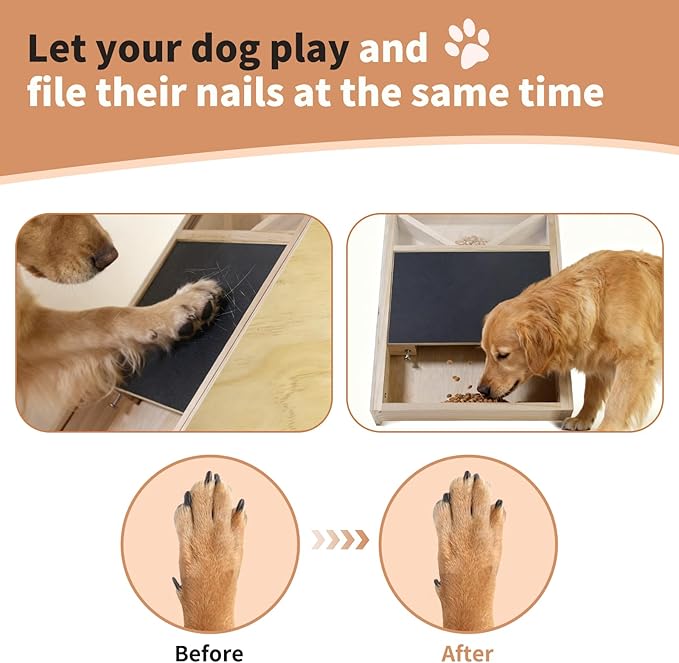 Dog Scratch Pad for Nails with Treats and 2 Sandpaper Sheets (Canyon Bark)