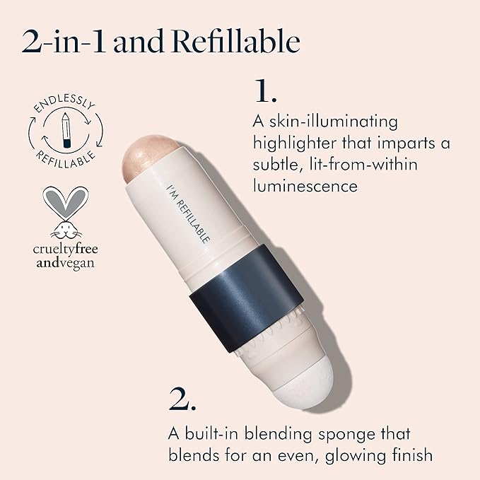 trestique Highlight Stick, Illuminator Makeup For Face, Highlighter Makeup Stick, Face Highlighter Bronzer - Refillable
